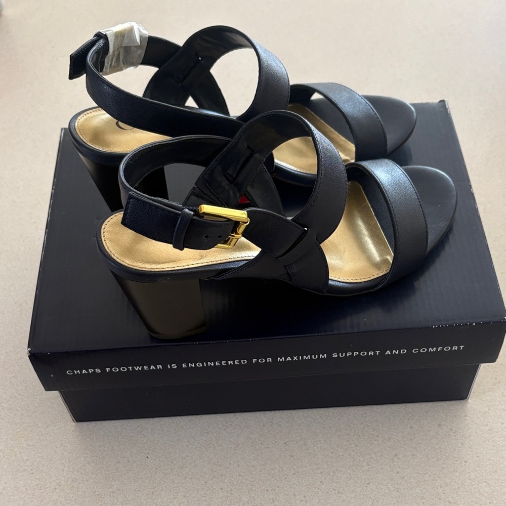 Chaps Navy Heels - NEW